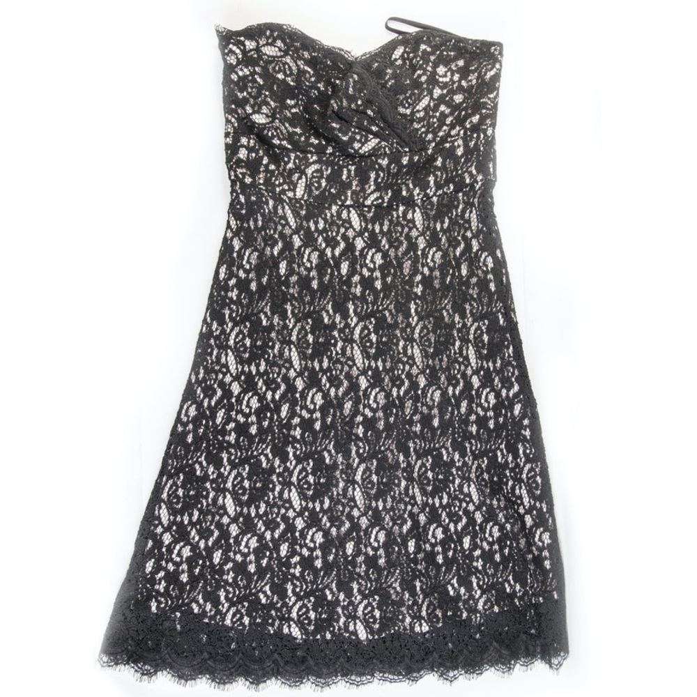 White House Black Market Strapless Lace Cocktail